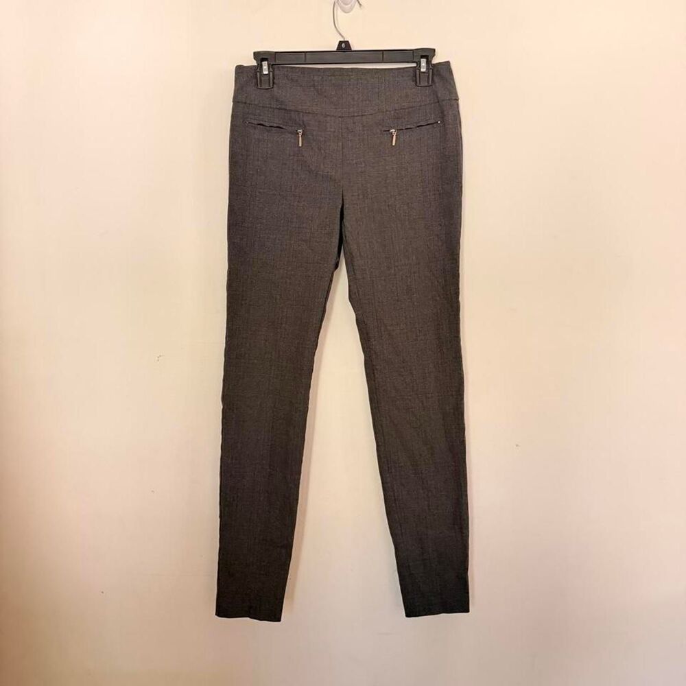 Soho Apparel Grey Plaid Zip Pocket Pull On Trousers Size S